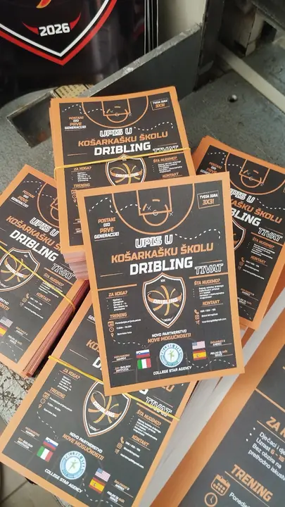 Flyers for a basketball school